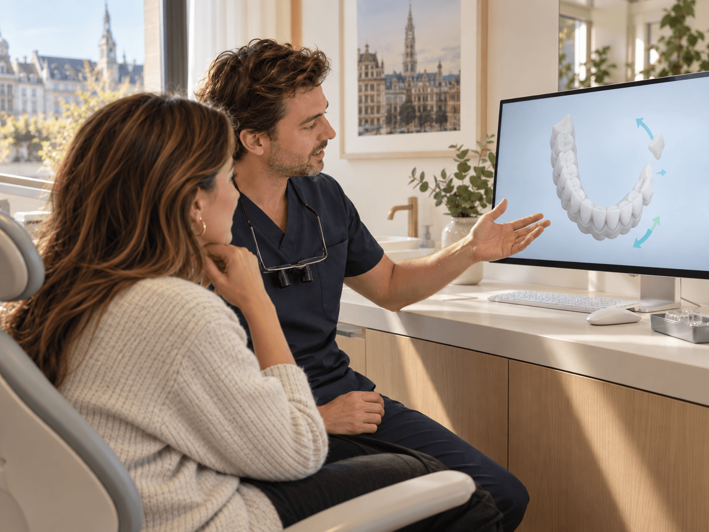 Diagnostic expliqué sur écran au patient