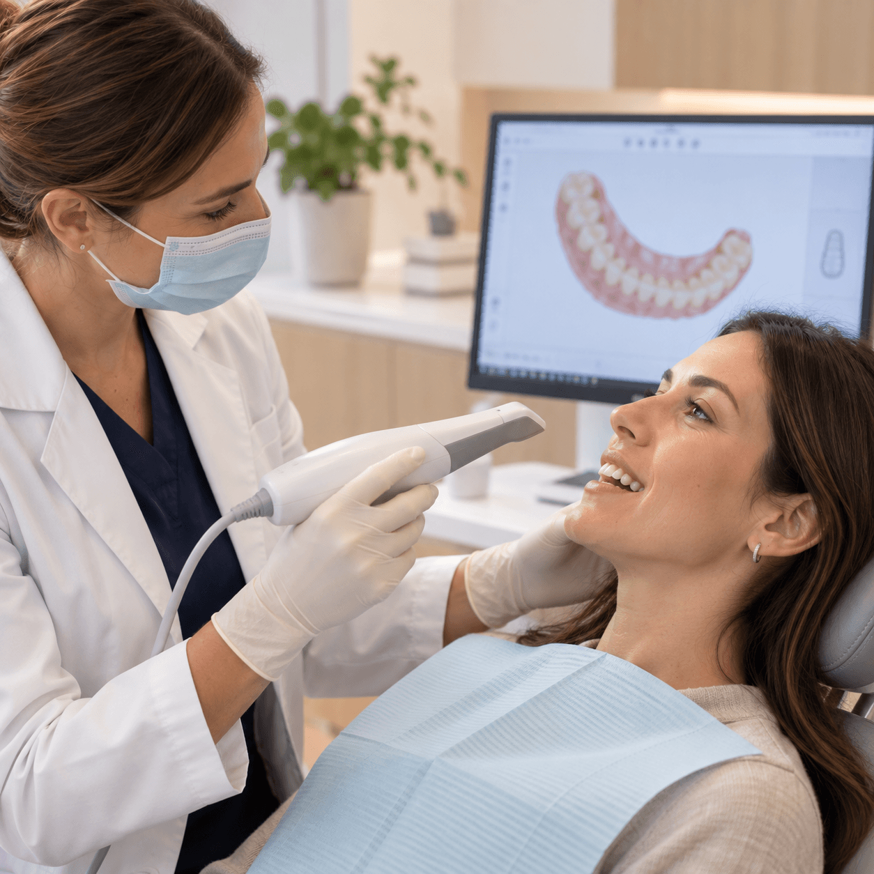 Scanner intra-oral en utilisation